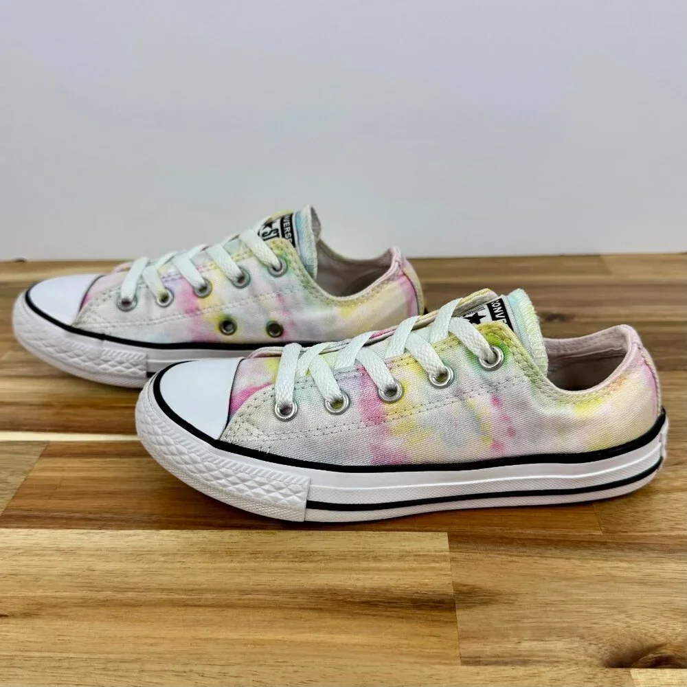 Converse Chuck Taylor All Star Low Top‎ Pastel Tie Dye Sneakers Youth 1 Rainbow